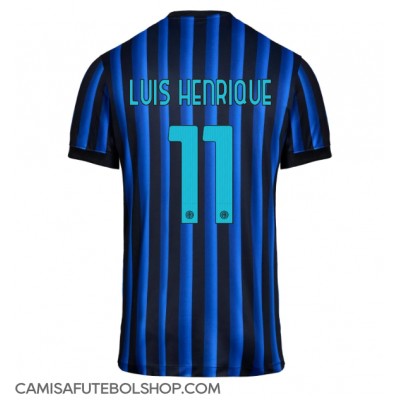 Camisa de time de futebol Inter Milan Luis Henrique #11 Replicas 1º Equipamento 2025-26 Manga Curta Camisa de time de futebol Inter Milan Luis Henrique #11 Replicas 1º Equipamento 2025-26 Manga Curta